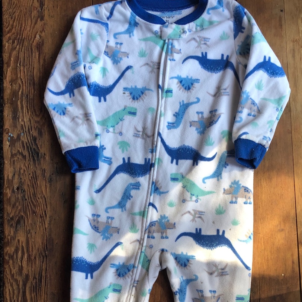 Carter footed fleece pajamas (2)
